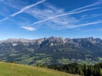 Panorama Ausblick von der Bergstation zum Wilden Kaiser
